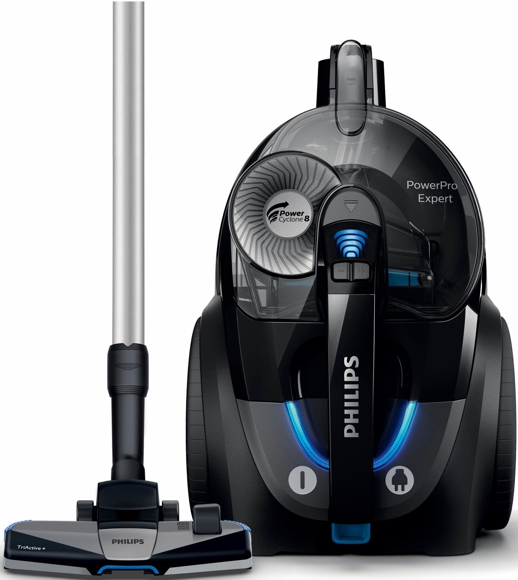 Philips Bodenstaubsauger FC9741/09, 900 W, beutellos, mit 2,0 l Fassungsvermögen und Tri-Active+-Düse