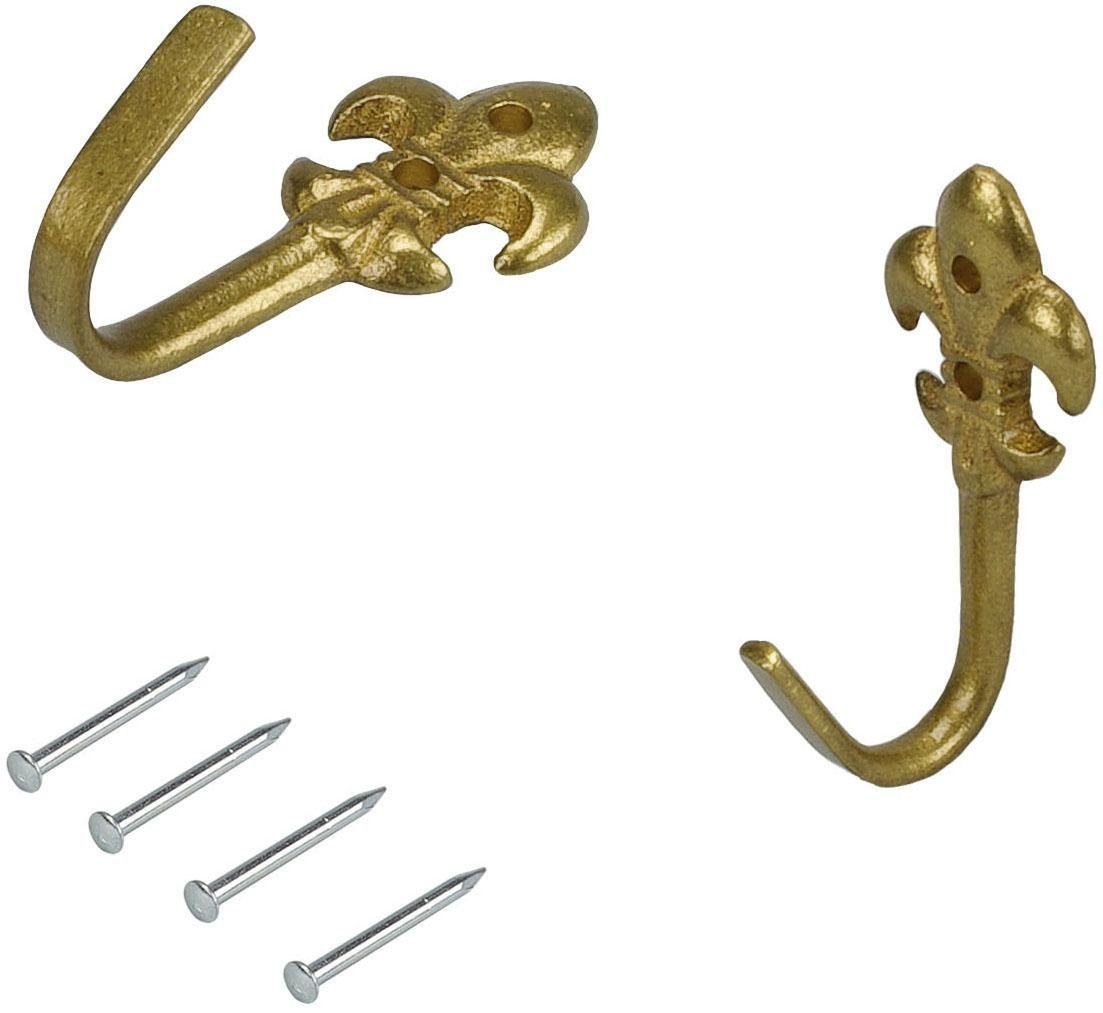 Raffhaken Lilie, Liedeco, Gardinen, (Set, 2-tlg), für Seitenschals, Gardinen
