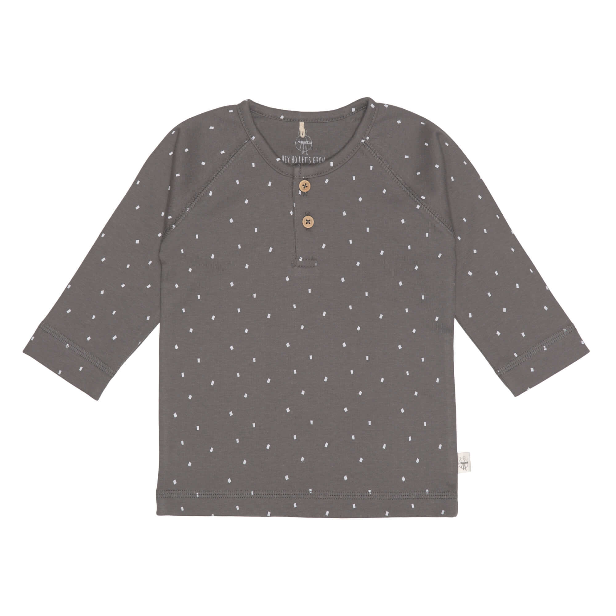 Baby Langarmshirts - Bio Baumwolle, Spots, Anthrazit