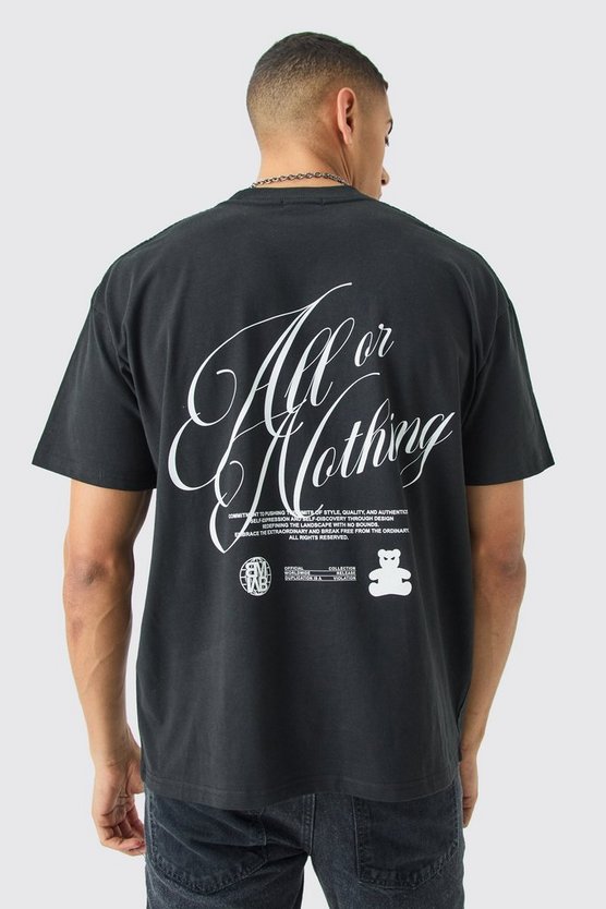 Oversize T-Shirt mit Slogan-Print