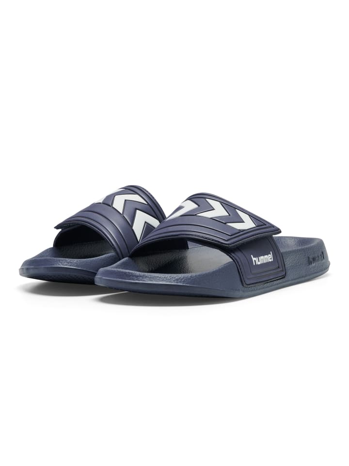 Hummel Hummel Badelatschen Larsen Slipper Erwachsene in DRESS BLUE/WHITE günstig kaufen