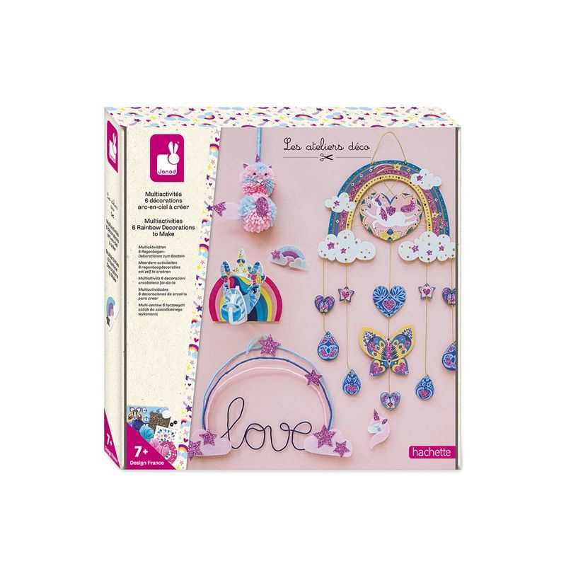 Les ateliers déco Coffret 6 activités Arc en ciel à créer Janod