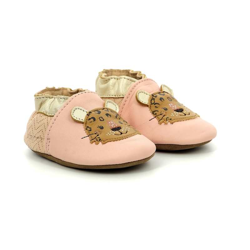 Chaussons cuir tannage vegetal Leopardo