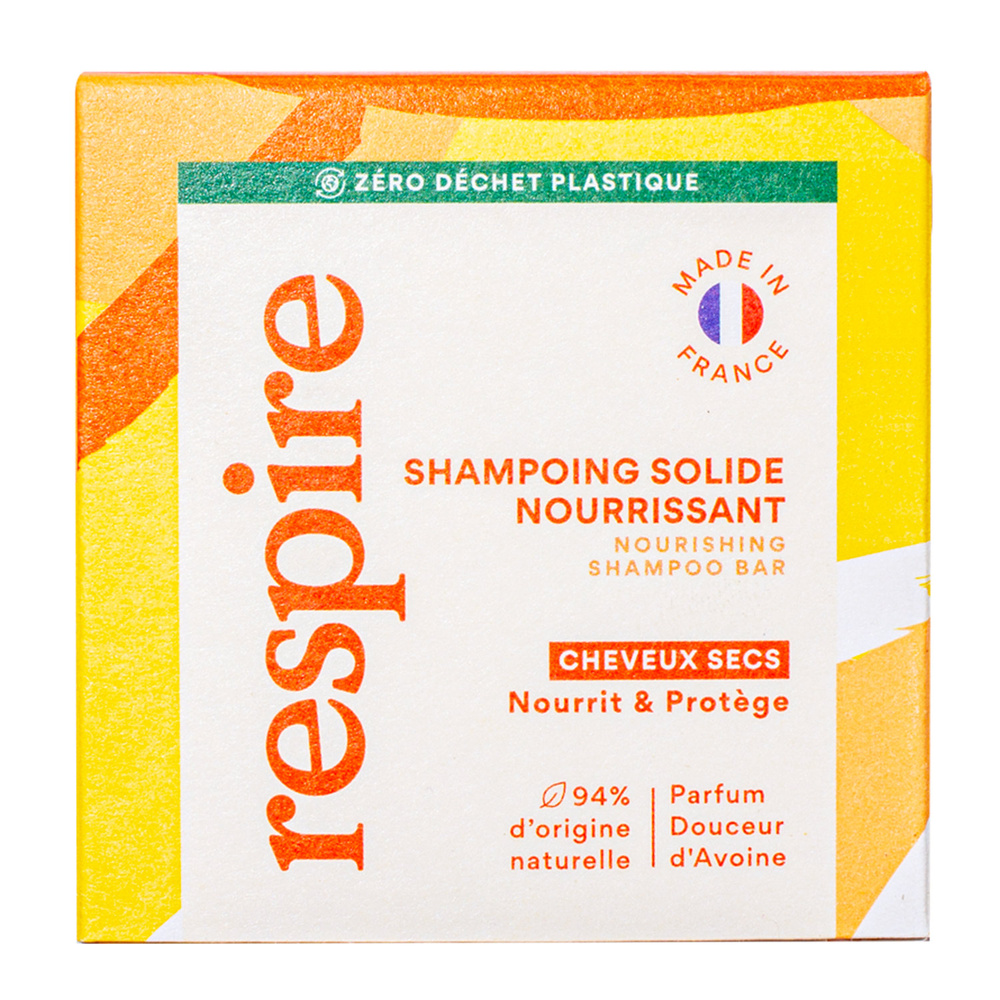 Respire RESPIRE Shampoing solide cheveux secs -Douceur d'avoine Shampoing