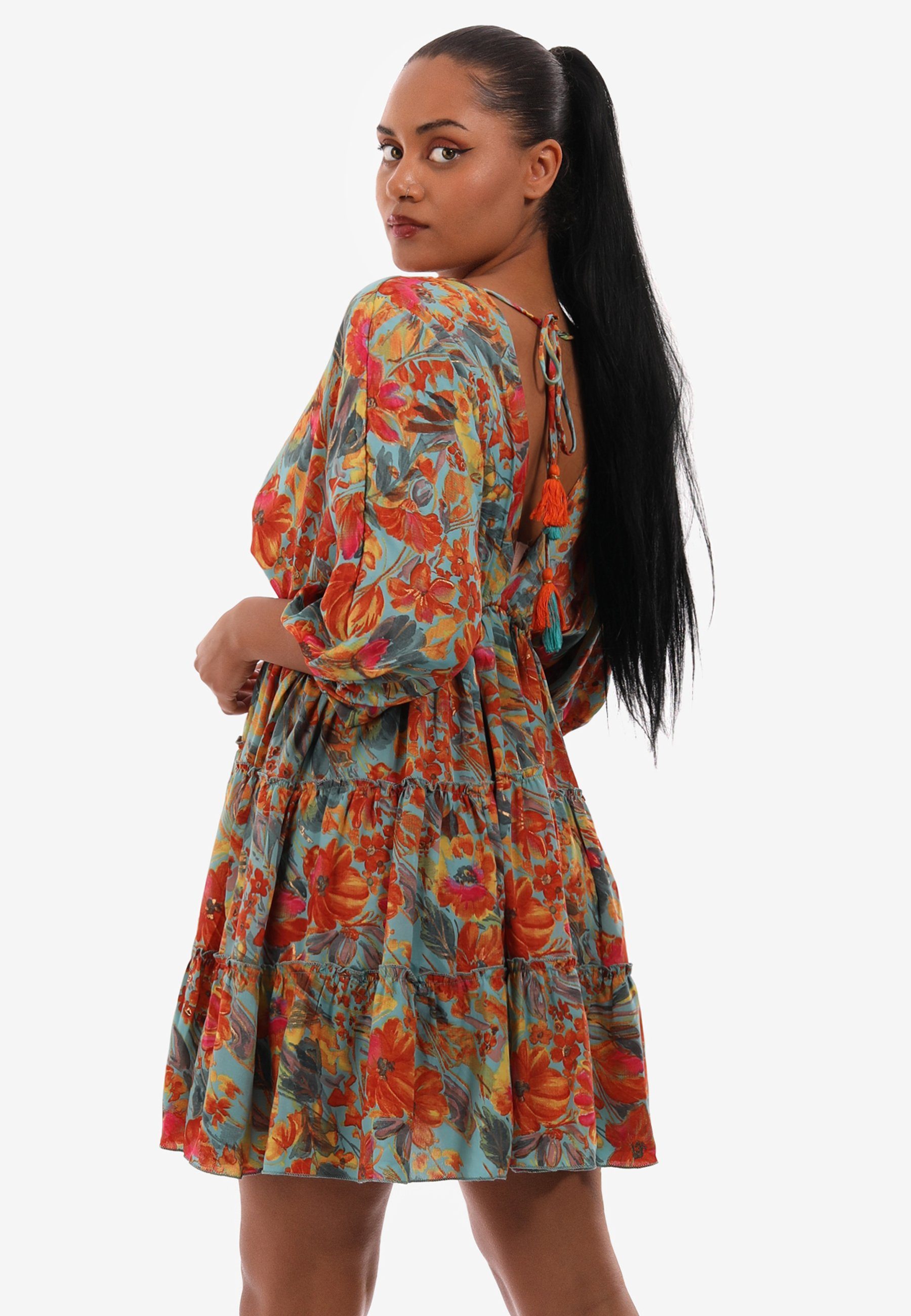 YC Fashion & Style Minikleid Schwungvolles Damen-Minikleid für den Sommer mit Volant, mit Alloverdruck