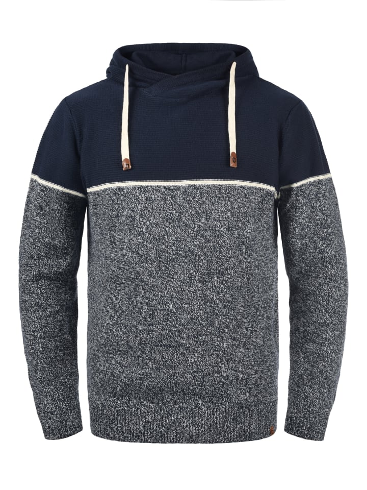 INDICODE Kapuzenpullover IDLynde 35419MM Strickpulli aus Feinstrick in dunkelblau günstig kaufen