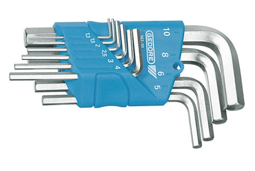 Set chei cu cap înecat Gedore 1505408 H 42 10 1,3 1,5 2 2,5 3 4 5 6 8 și 10 mm