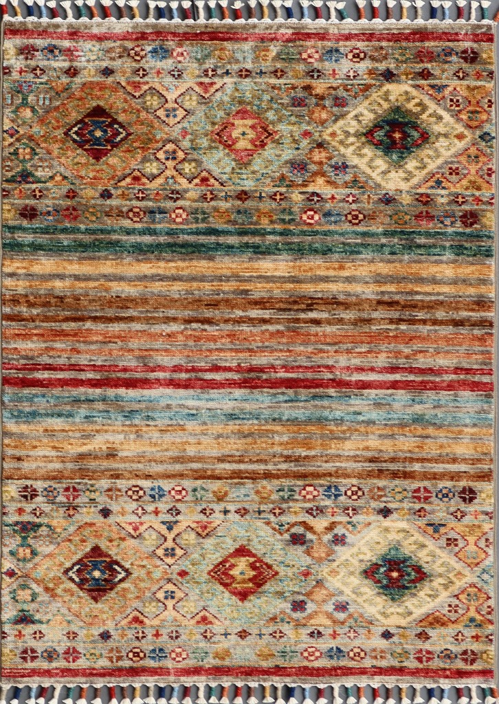 Teppich aus Afghanistan Smaragd 67 x 89 cm