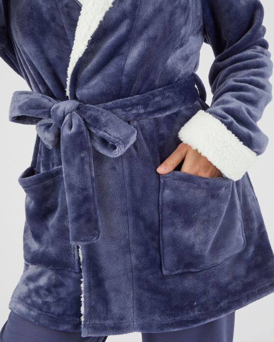 Robe de chambre courte maille moelleuse Thermolactyl