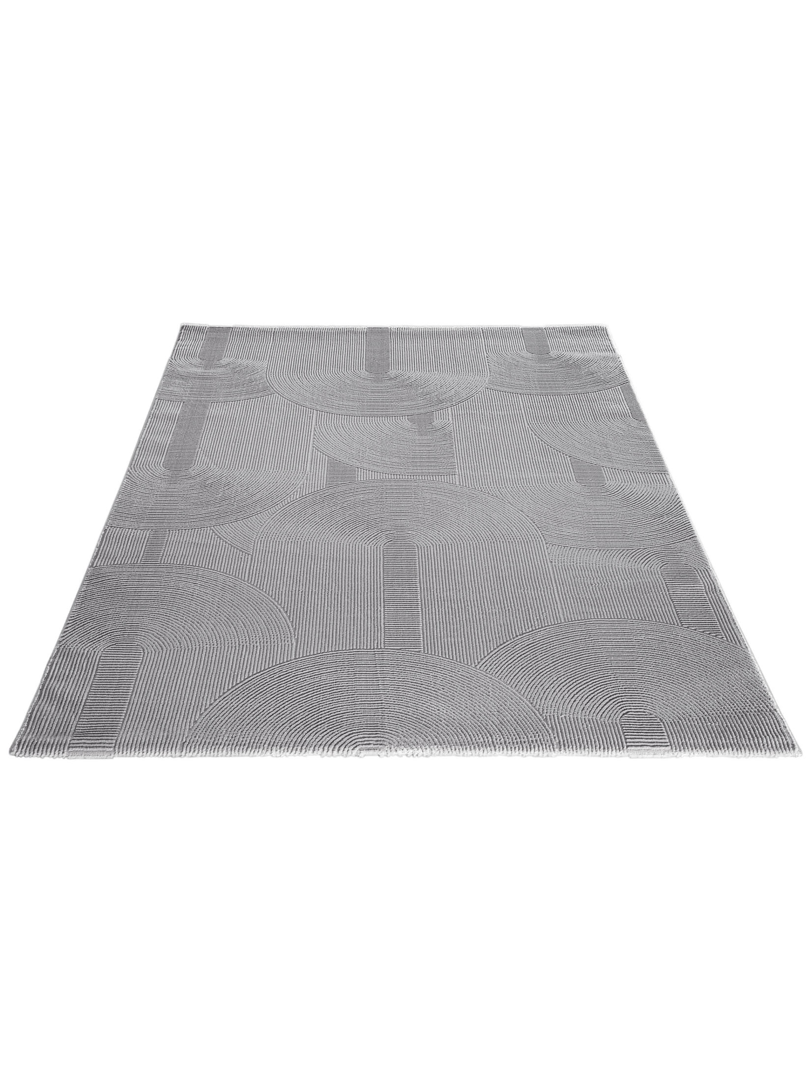 Biarritz Moderner Teppich, Silber