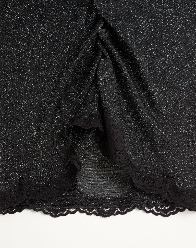 Saia midi de malha lurex