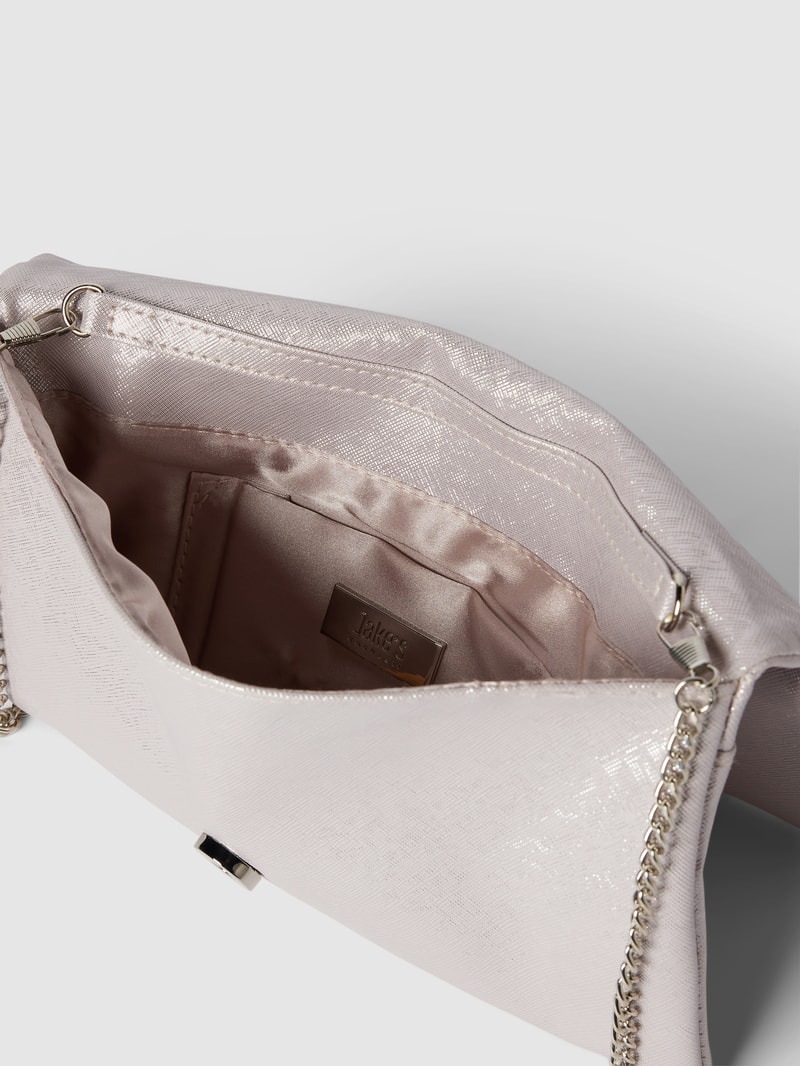 Handtasche mit Effektgarn in metallic rosa meliert