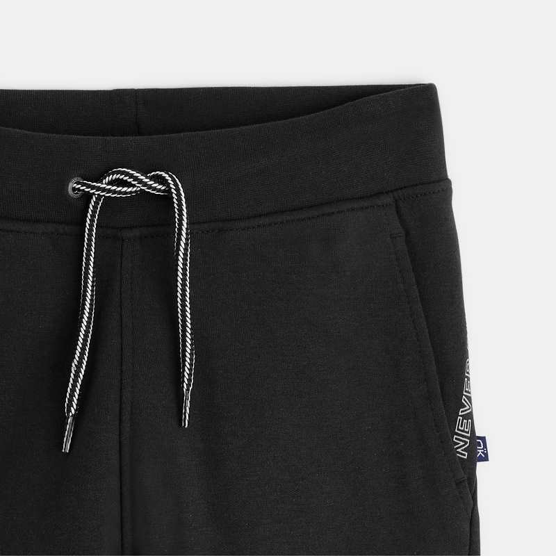 Pantalon de jogging molleton poches zippées gris garçon