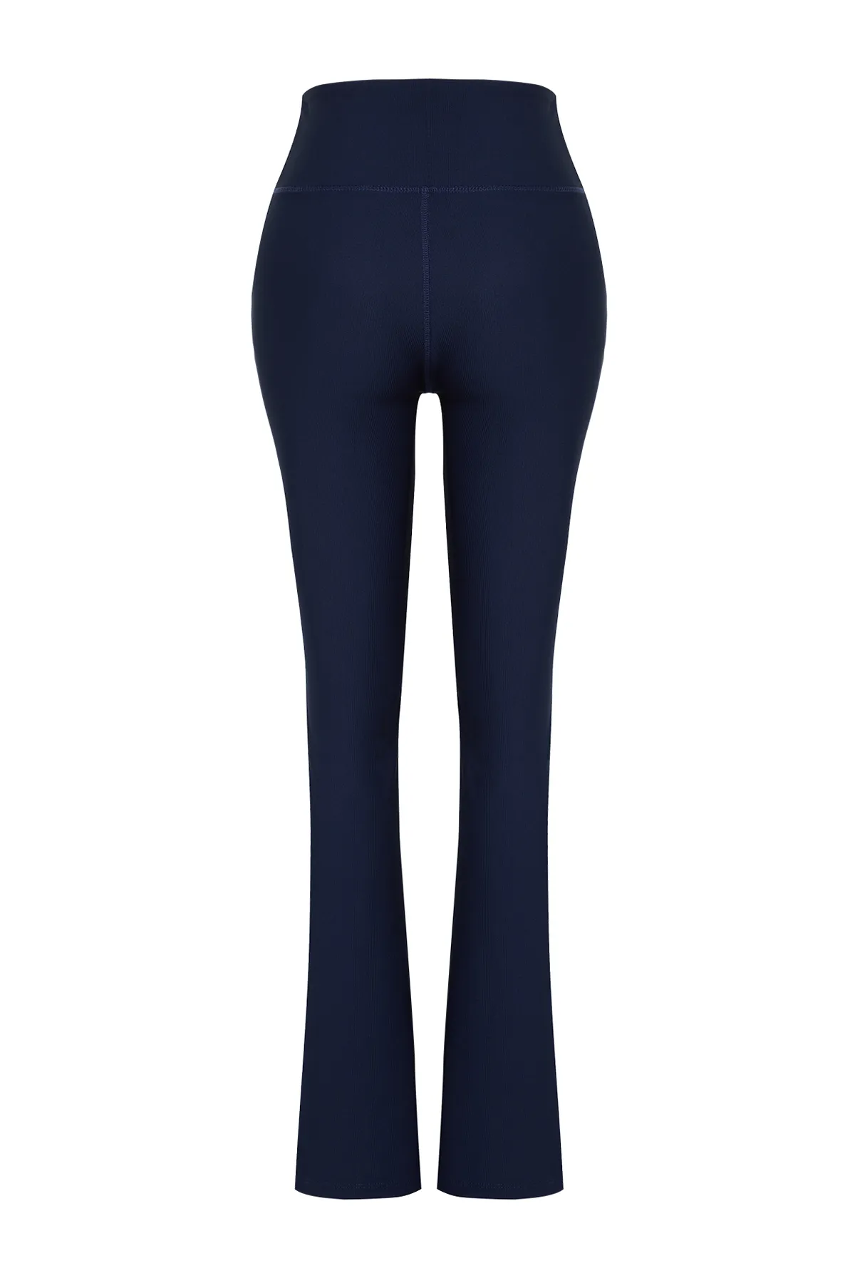 Trendyol Collection  Dunkelmarineblaue gerippte Yoga-Strick-Sportstrumpfhose mit spanischem Bein TWOAW23TY00011