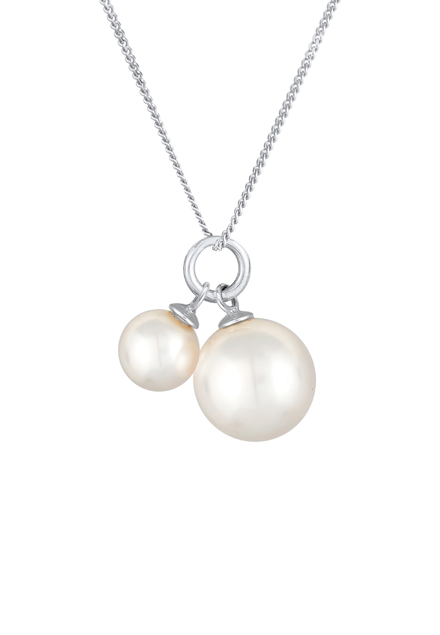 Nenalina Damen-Perlenanhänger „Klassisches Duo“ aus 925er Sterlingsilber