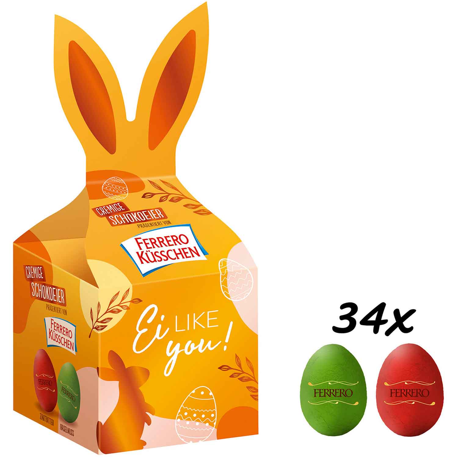 Ferrero Küsschen Hasenohren Geschenk 180g