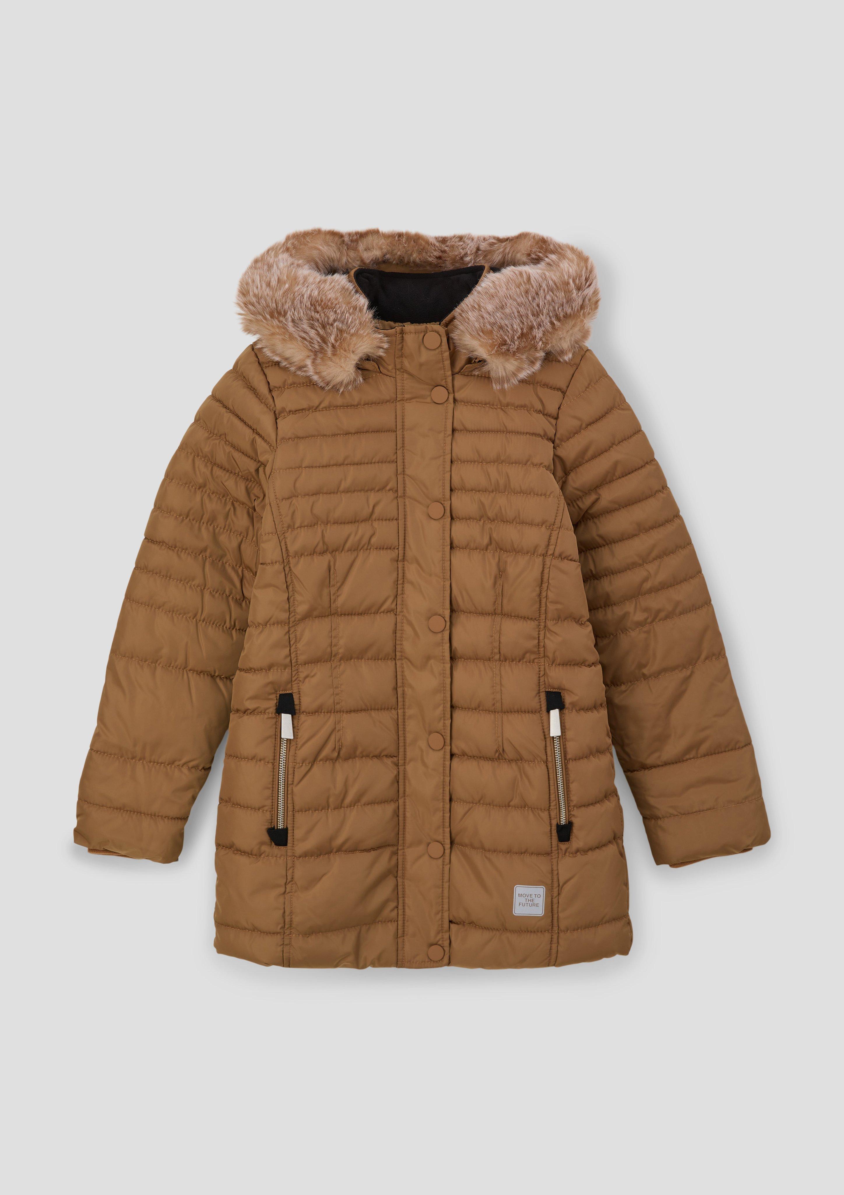 Steppjacke mit Kunstfellblende  2131681-8469