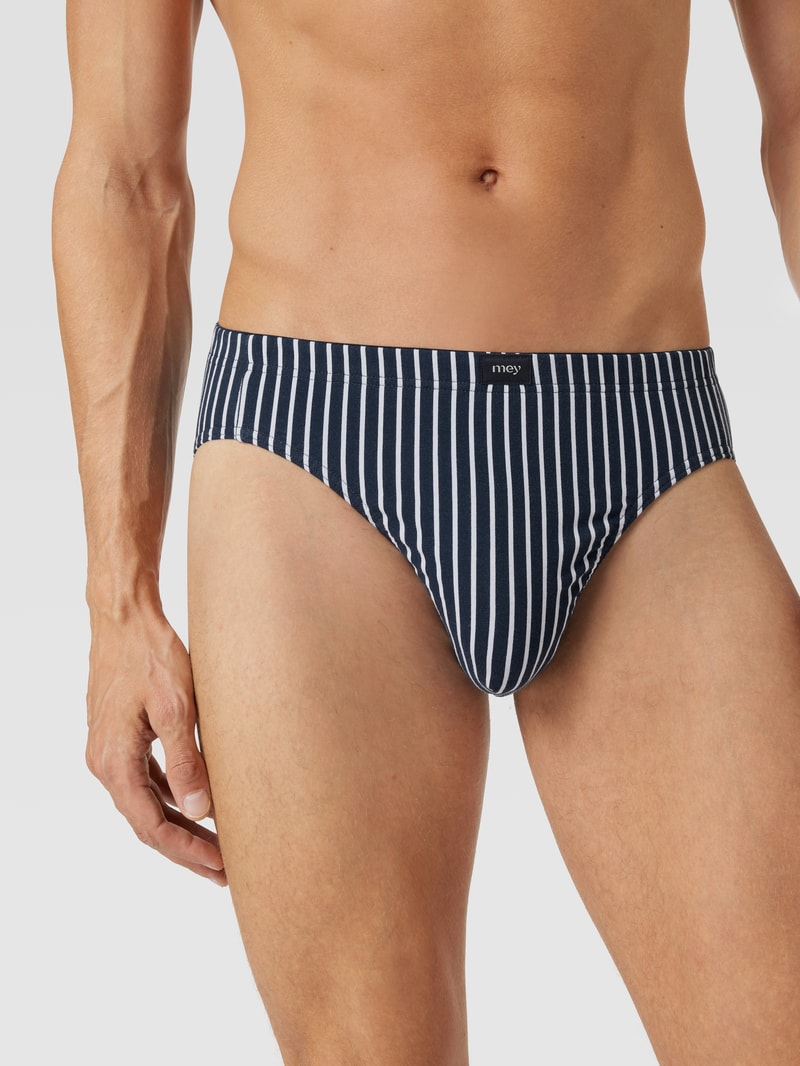 Slip mit Streifenmuster in dunkelblau