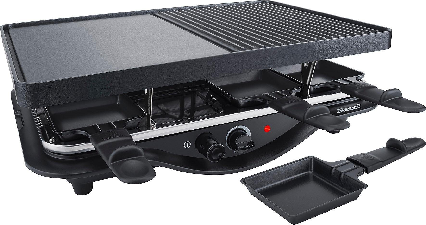 Steba Raclette RC 28, 8 Raclettepfännchen, 1400 W