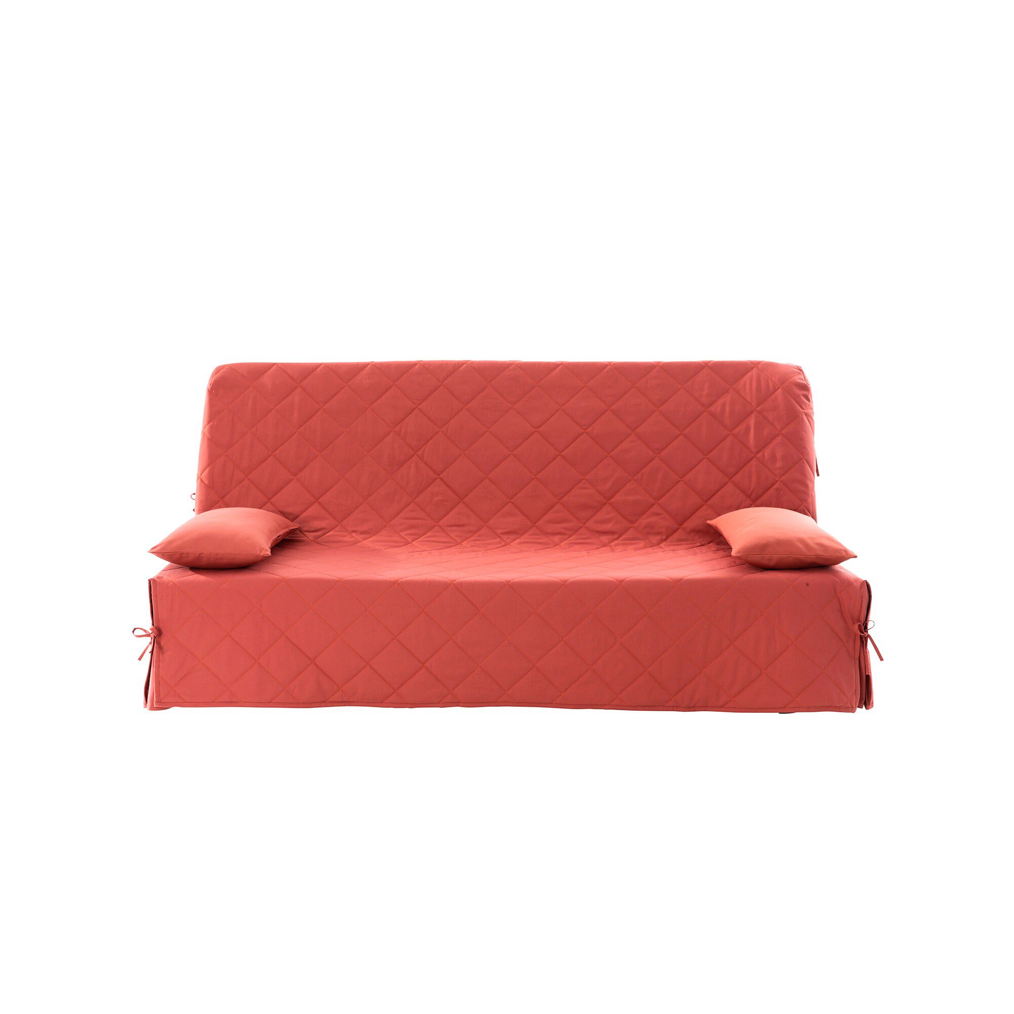 Housse clic-clac standard matelassée coton bachette uni