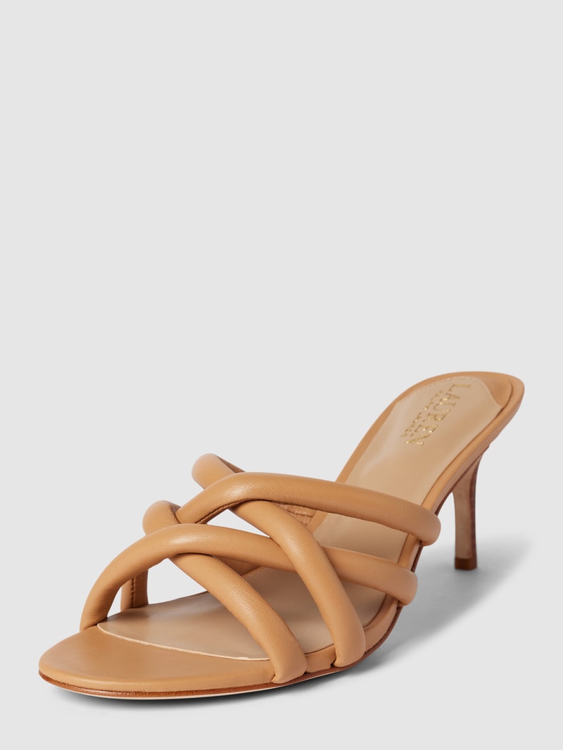Sandaletten mit gekreuzten Riemen Modell 'LILIANA' in beige