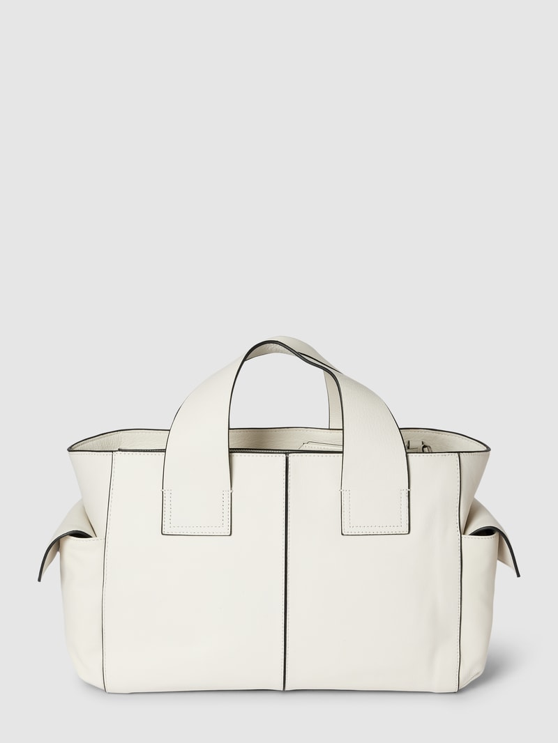 Shopper mit Label-Details Modell 'Sienna' in offwhite