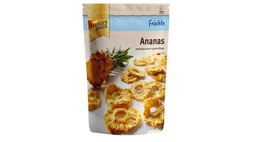 FARMER'S SNACK Ananas ganze Ringe naturbelassen 120 g