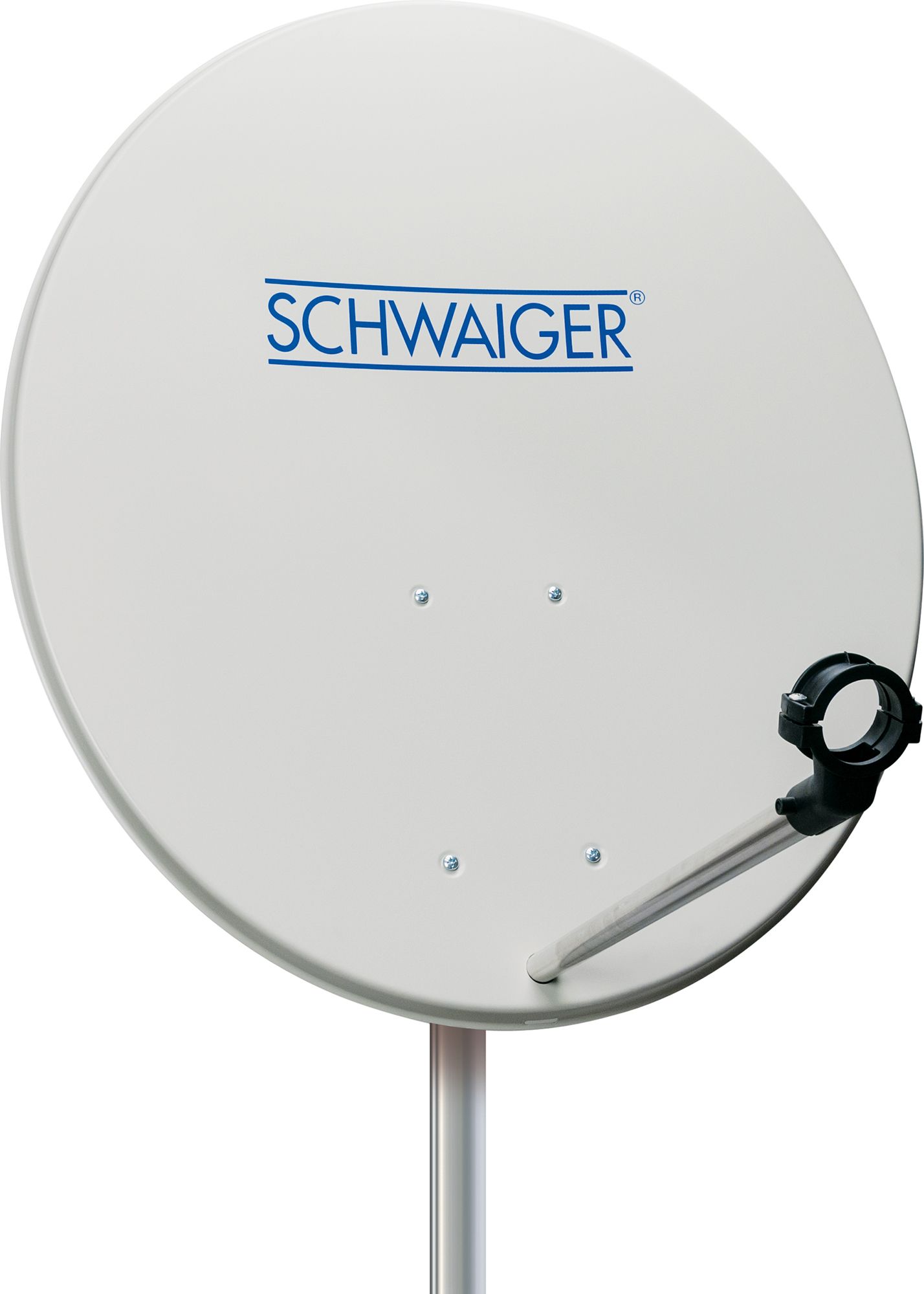 Schwaiger SPI993 hellgrauer 80 cm SAT Set mit LNB