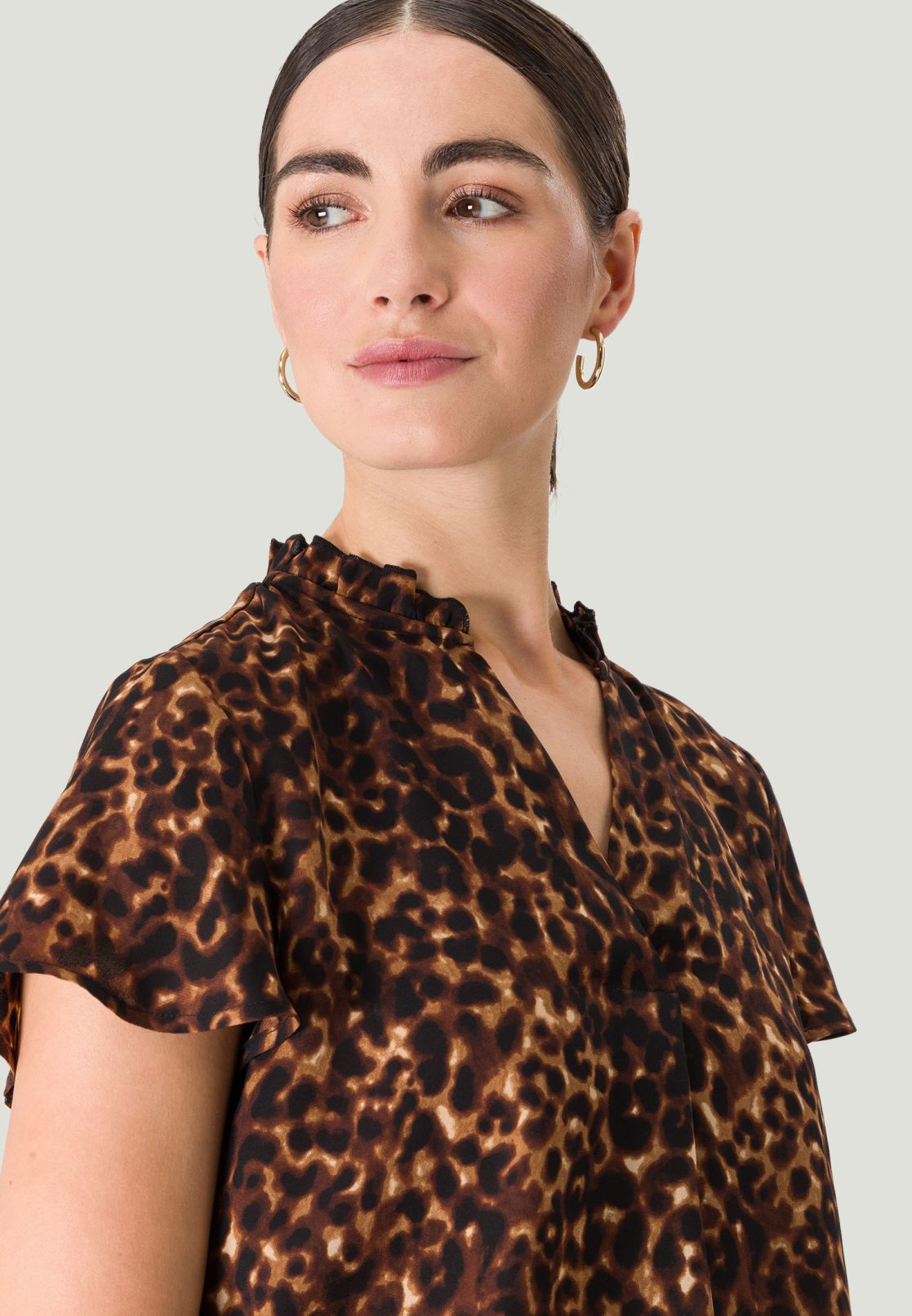 Bluse mit Leoprint