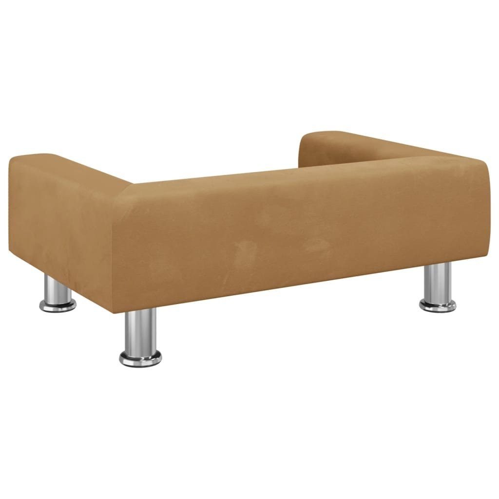 vidaXL Kindersofa Kindersofa Braun 70x45x26,5 cm Samt Kindercouch Kindermöbel Kinderzimm