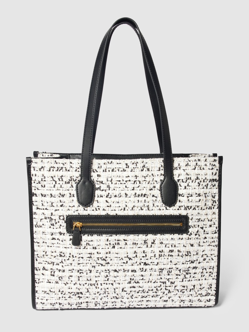Shopper mit Label-Detail Modell 'SILVANA' in ecru
