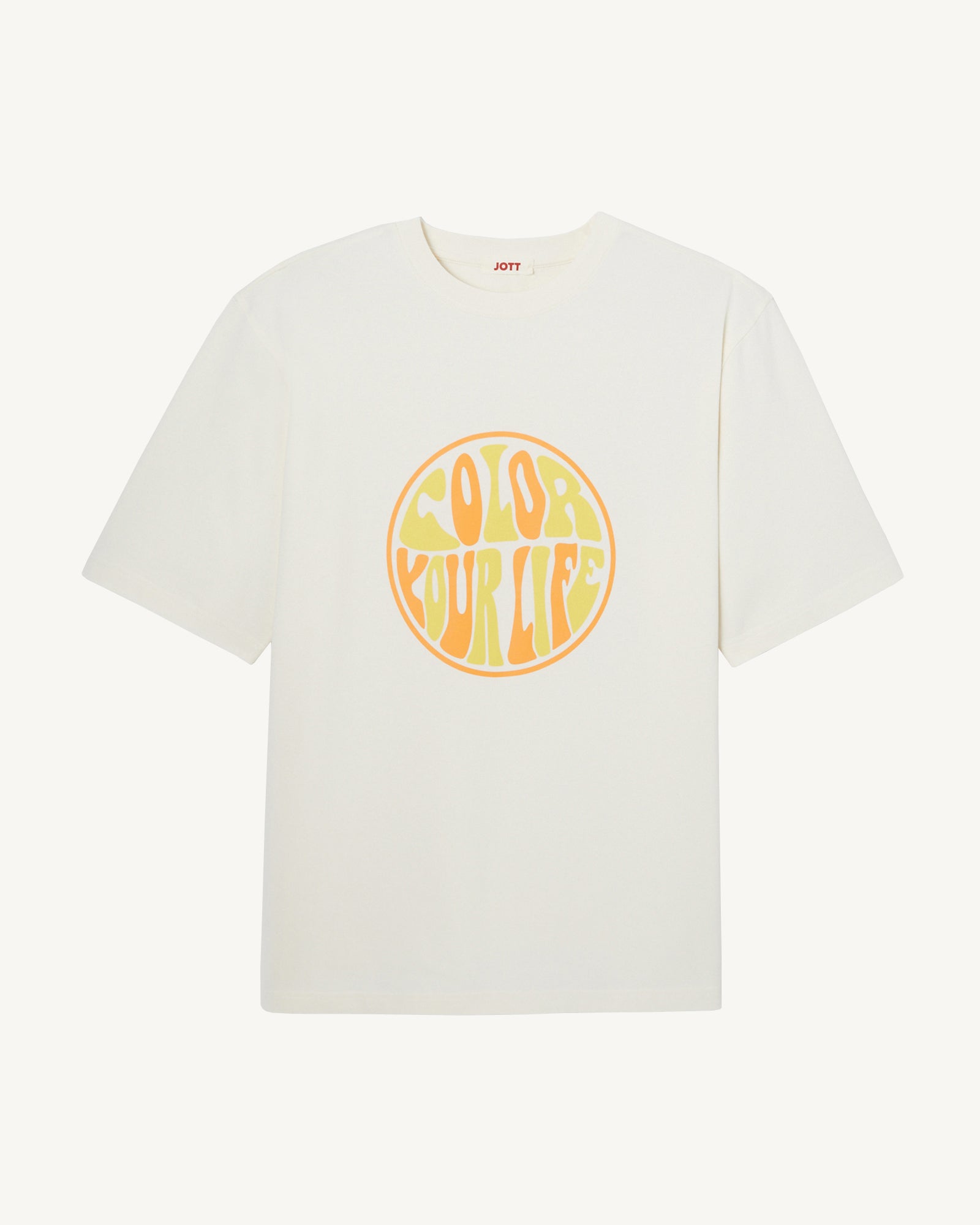 T-shirt homme en coton biologique Ecru Leo