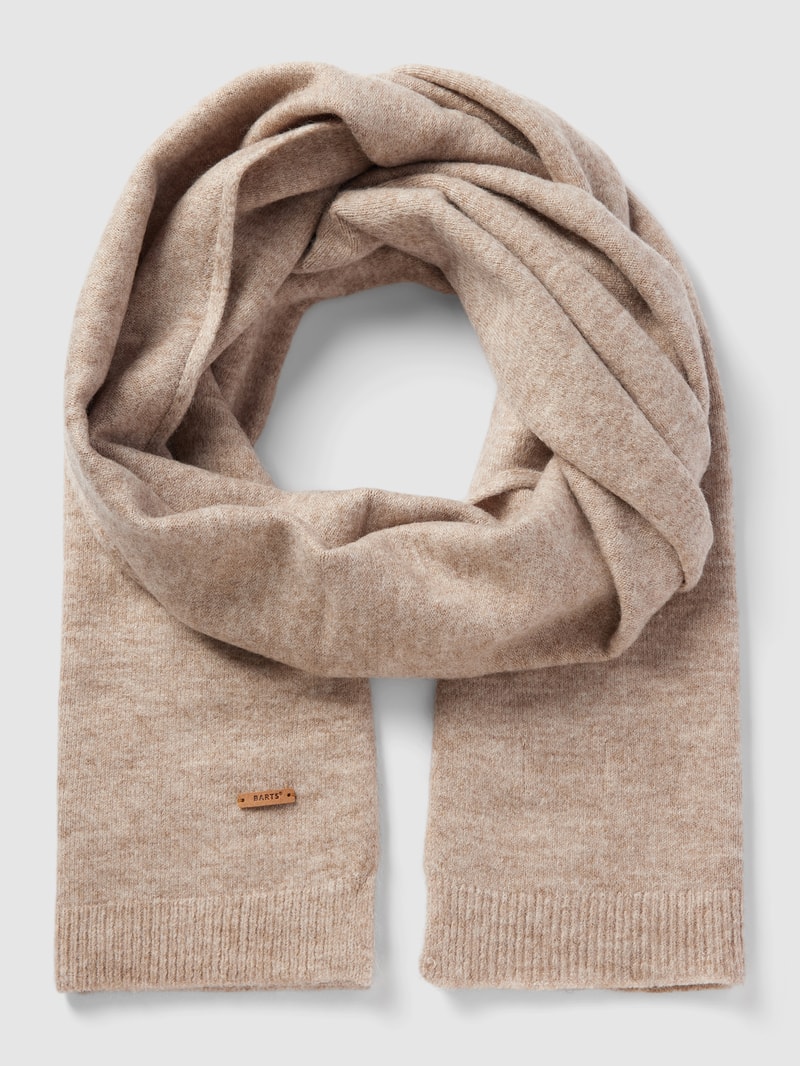 Schal mit Label-Detail Modell 'Witzia' in hellbraun