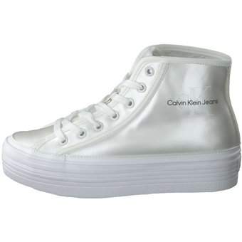 Calvin Klein Bold Vulc Flatf Mid Laceup in weiß