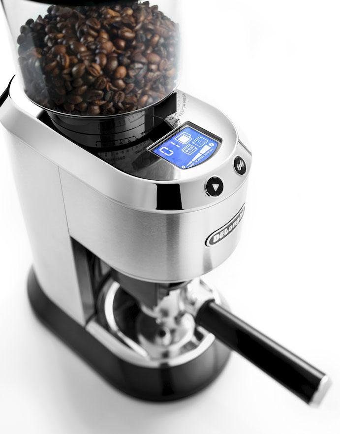 De'Longhi Kaffeemühle Dedica KG521.M, 150 W, Kegelmahlwerk, 350 g Bohnenbehälter, inkl. Siebträgeradapter