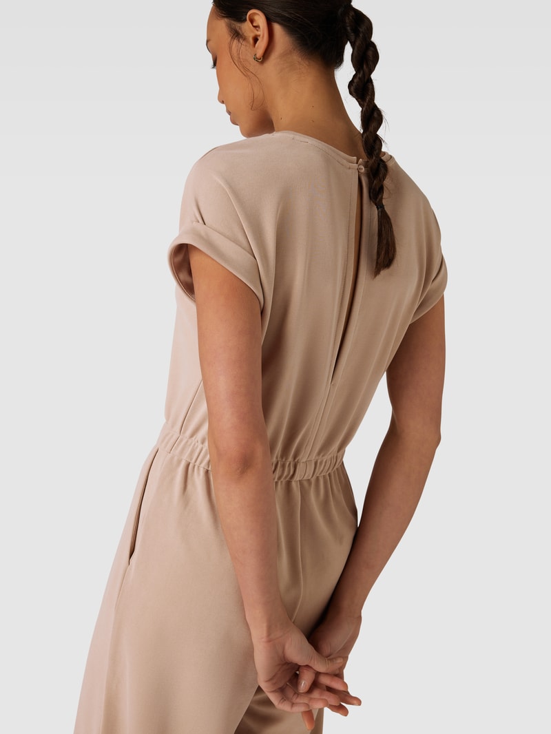 Jumpsuit mit Schlüsselloch-Ausschnitt in taupe