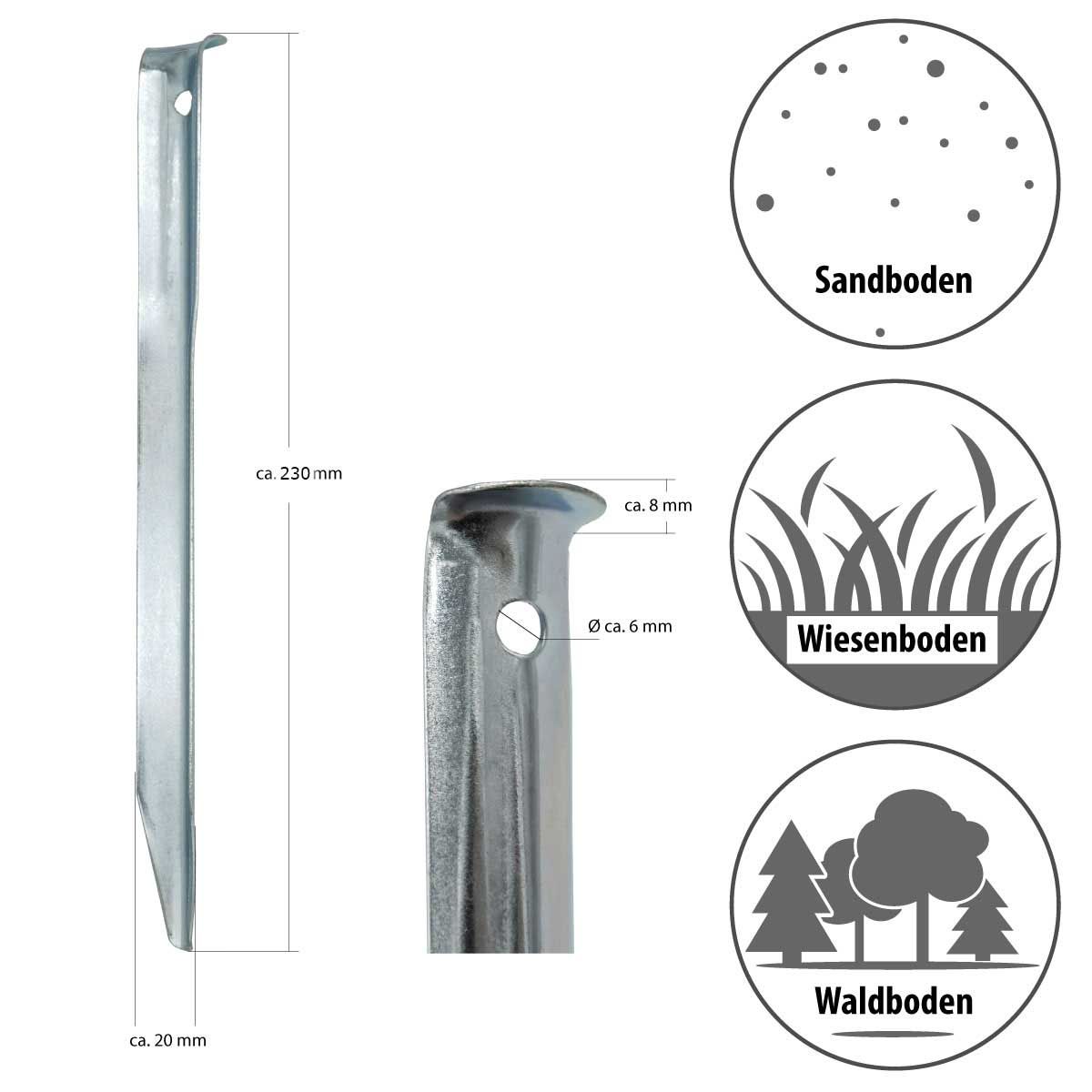 AMANKA 10 V-Profil Zeltheringe