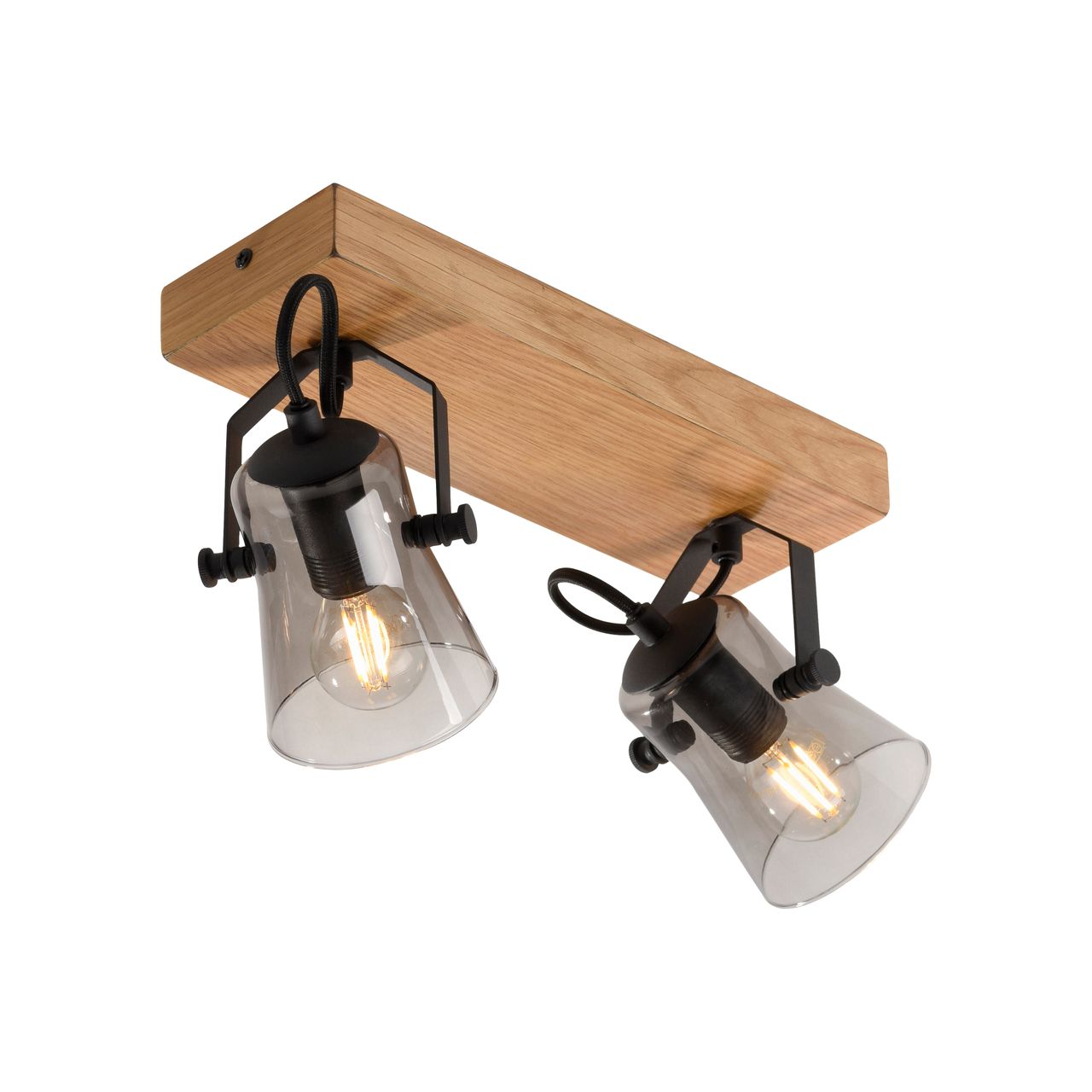 JUST LIGHT Deckenleuchte GREEN LANGSTRÖM, 2x E14/10Watt max., Holz-natur