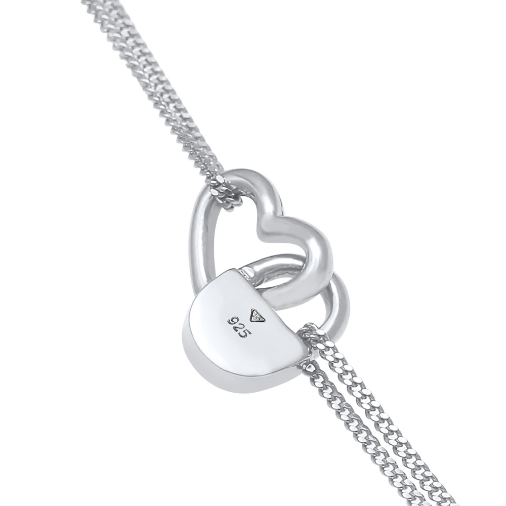 Elli Elli Bracelet Attache de la serrure Heart Love Lock pour dames, ajustable en arge Bracelet