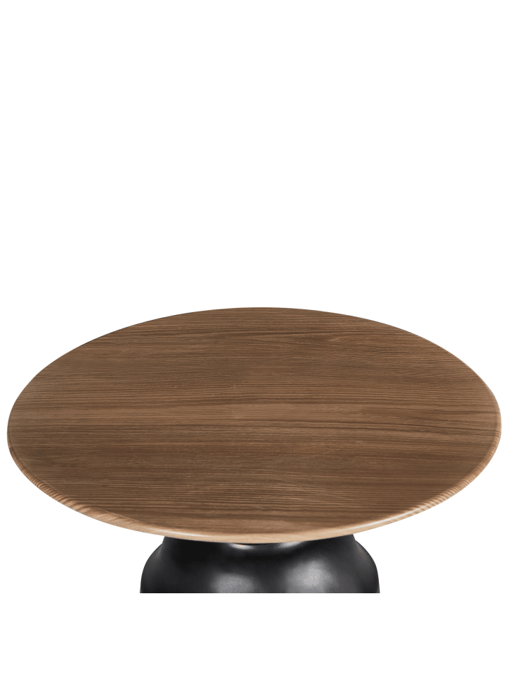 Beliani Tablett BRIOCHE in Schwarz/Heller Holzfarbton - (W) 30 x (H) 14 x (L) 30 cm günstig kaufen onesize