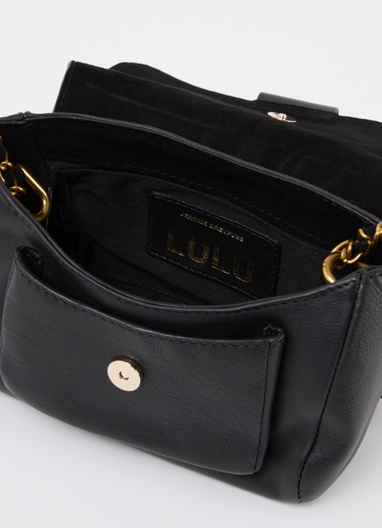 Sac bandoulière Jérôme Dreyfuss Lulu S en cuir de veau avec détails en daim de chèvre