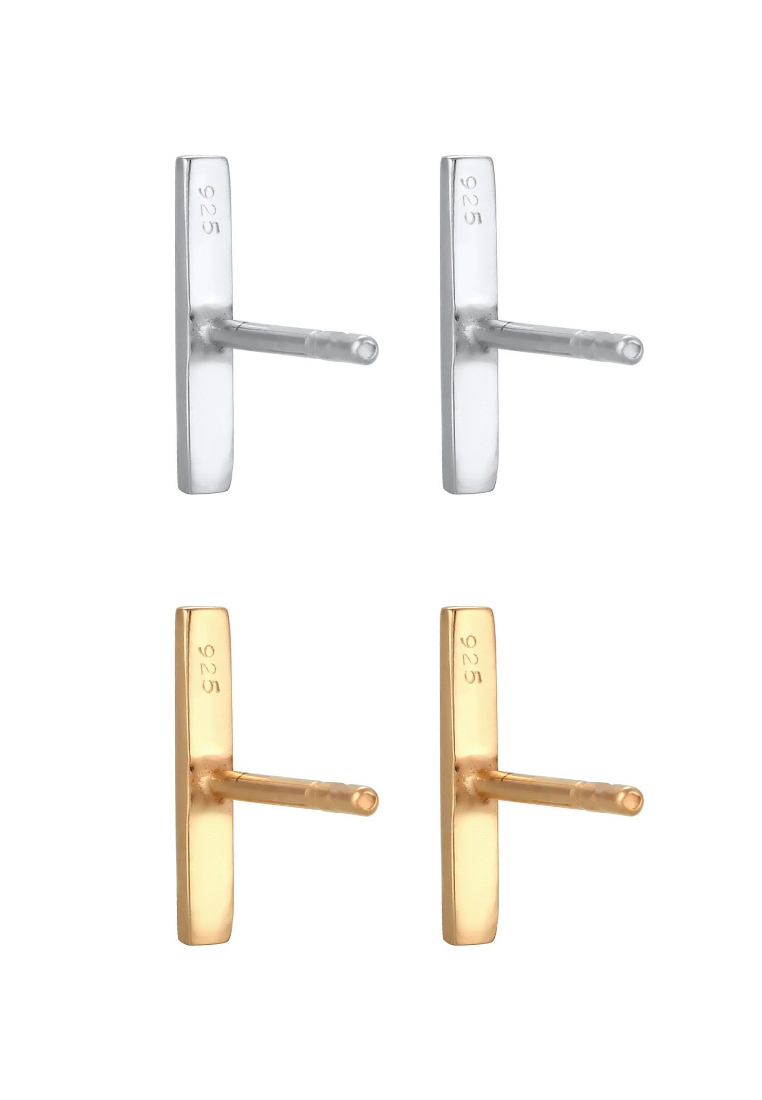 Elli Set Geo Basic Minimalista Függőfülbevaló Női - (925/1000 Ezüst) Aranyozott