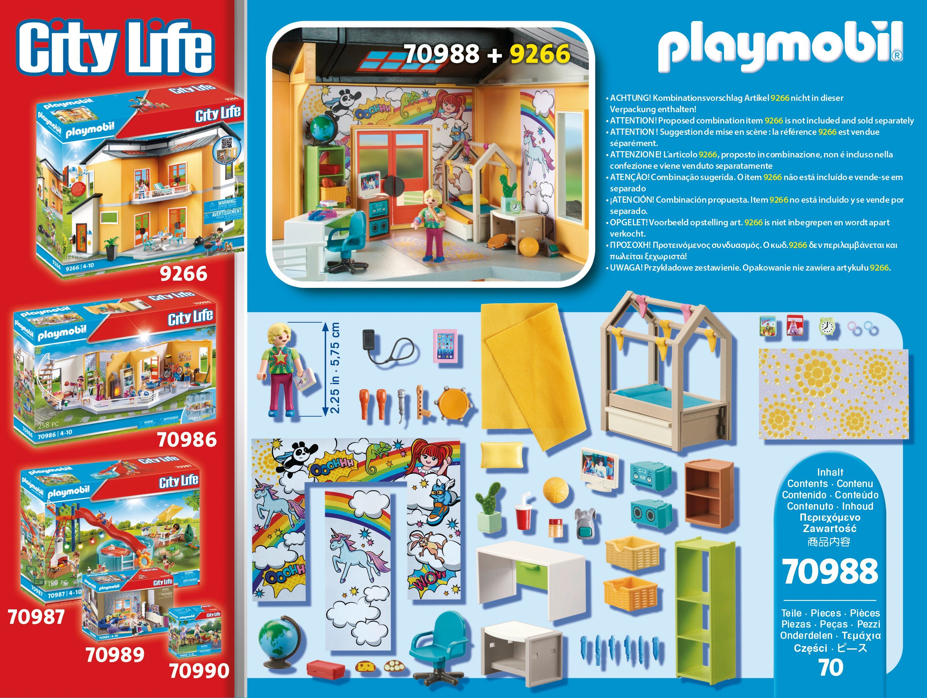 Playmobil® Konstruktions-Spielset Jugendzimmer (70988), City Life, (70 St), Made in Germany