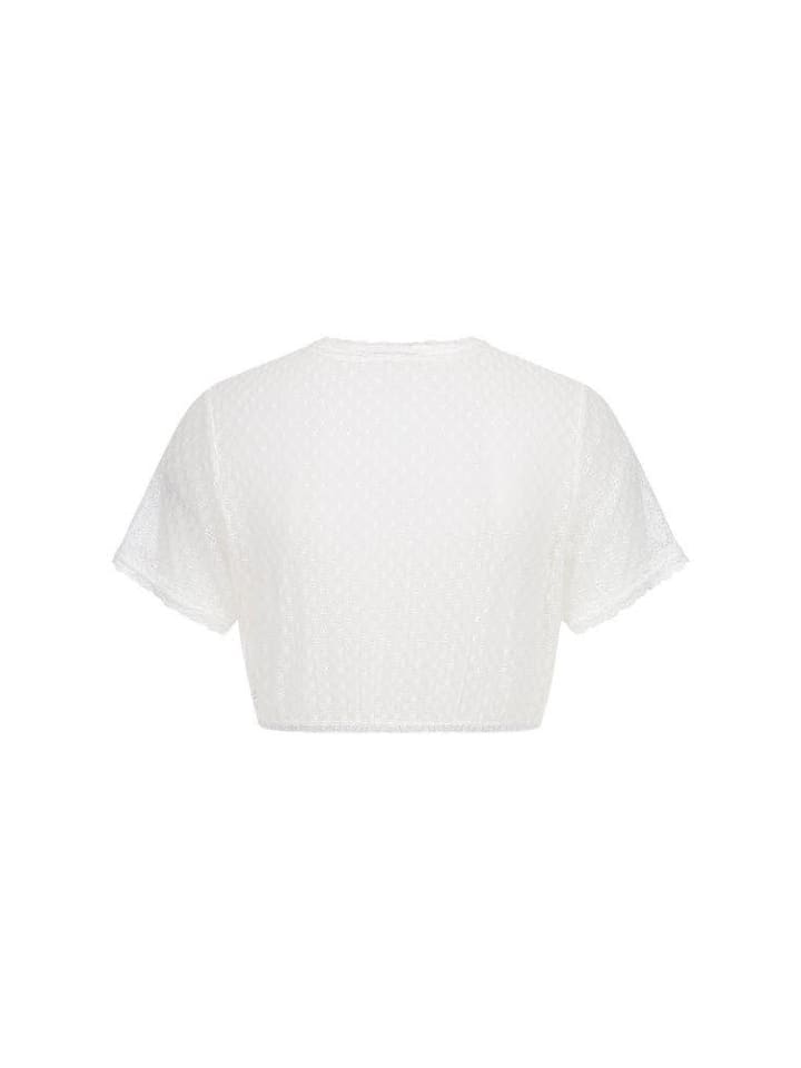 Nübler Dirndlbluse kurzarm Doris in Creme günstig kaufen