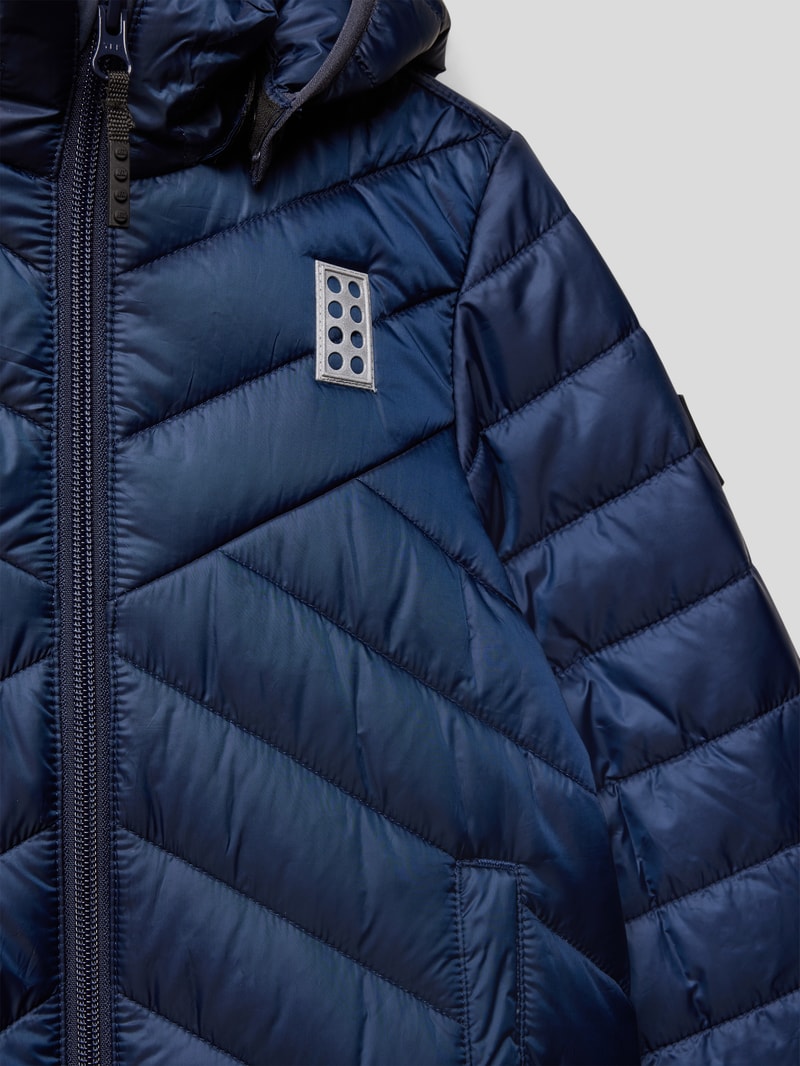 Steppjacke mit abnehmbarer Kapuze Modell 'JESSE' in marineblau