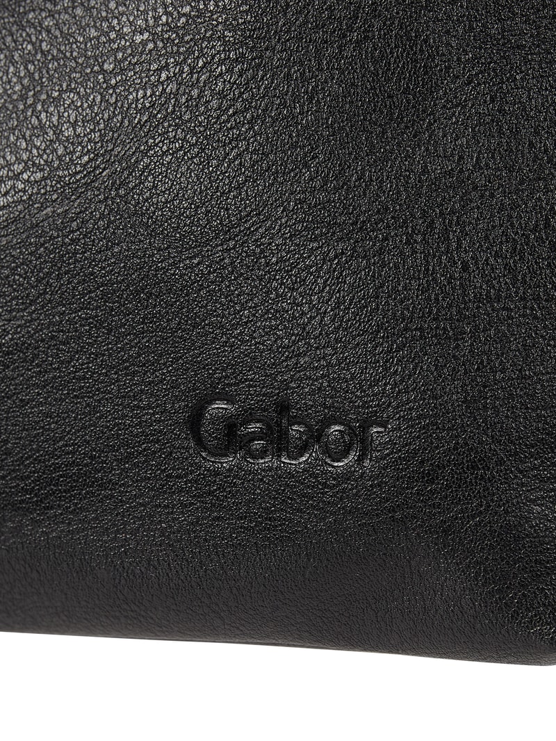 Clutch in Leder-Optik in schwarz