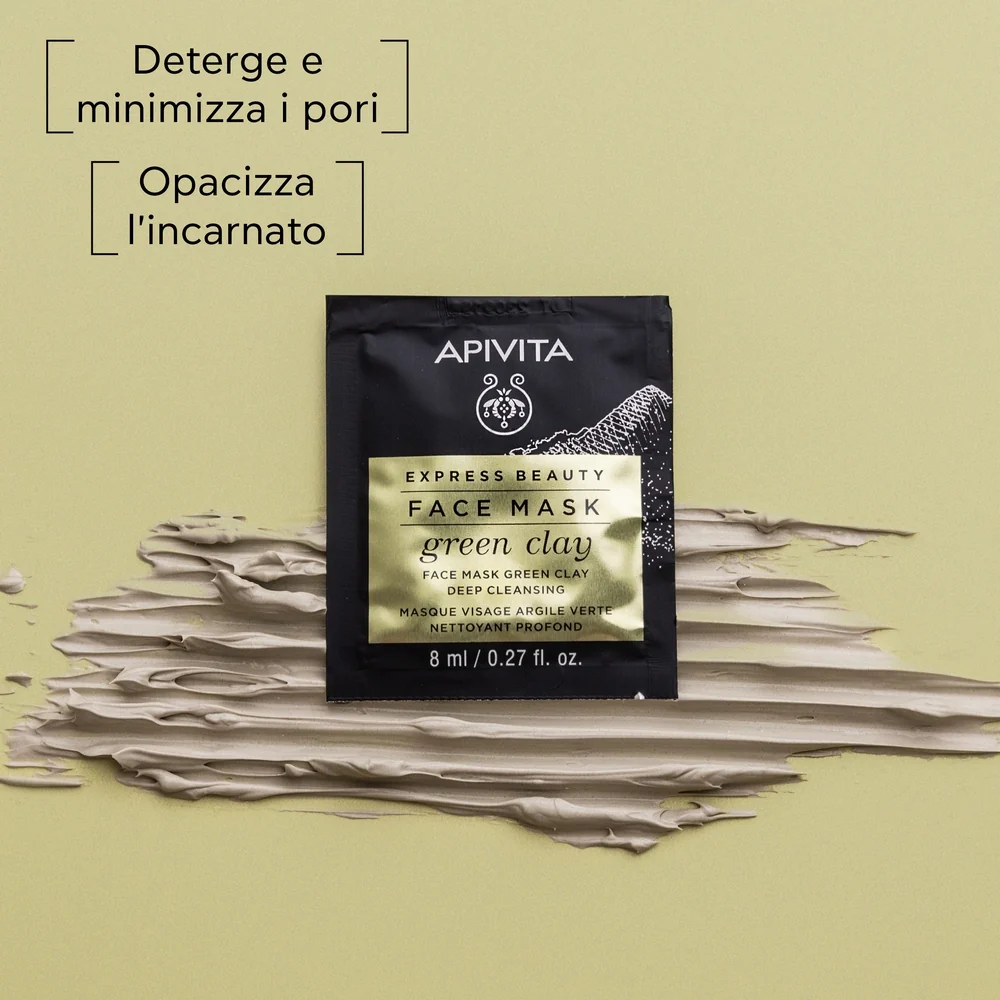Express Beauty - Globoko čistilna maska za obraz z zeleno glino - Čistilna maska za obraz