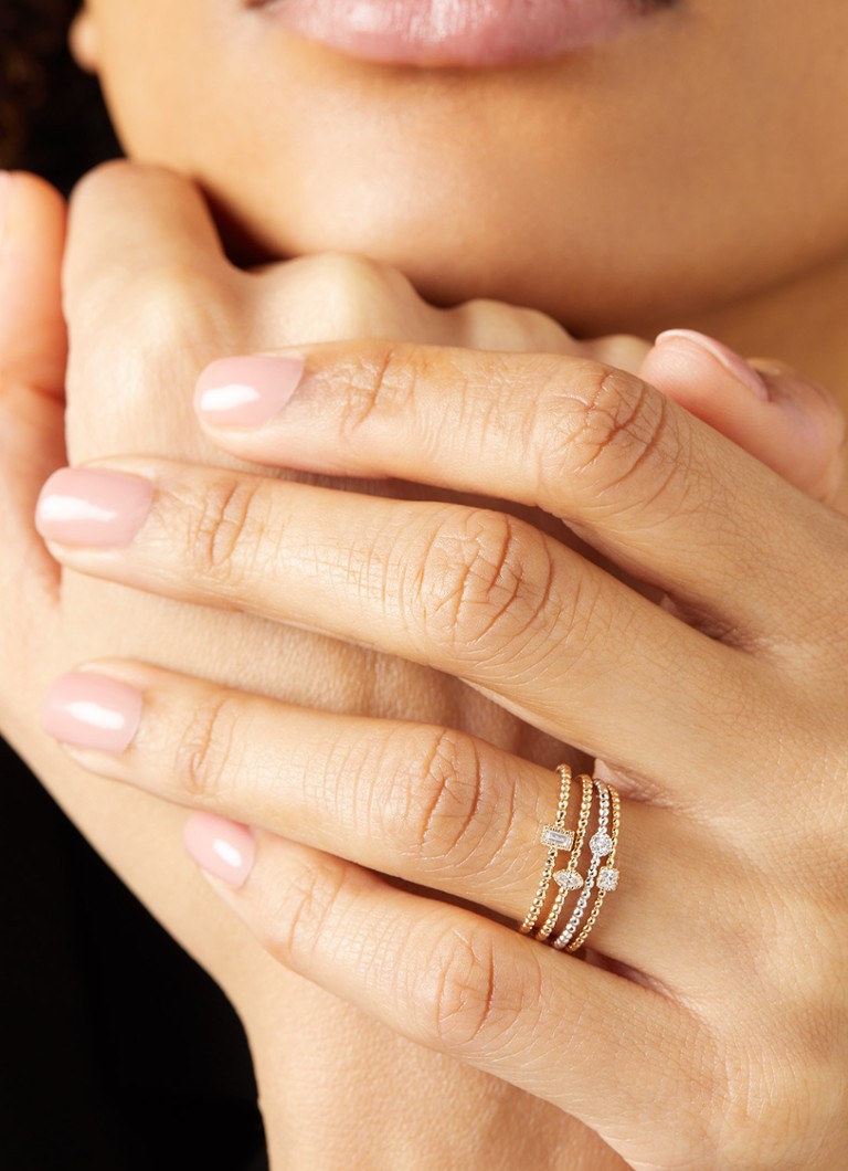 14 karátos sárgaarany Diamond Point Joy gyűrű 0,04 ct gyémánttal