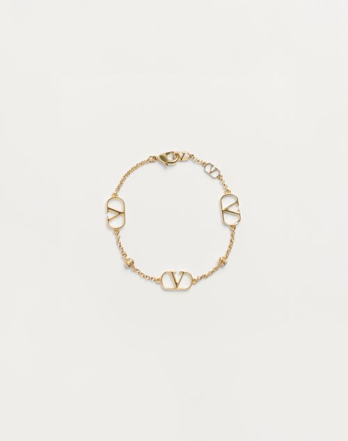 Pulseira de metal com assinatura VLogo