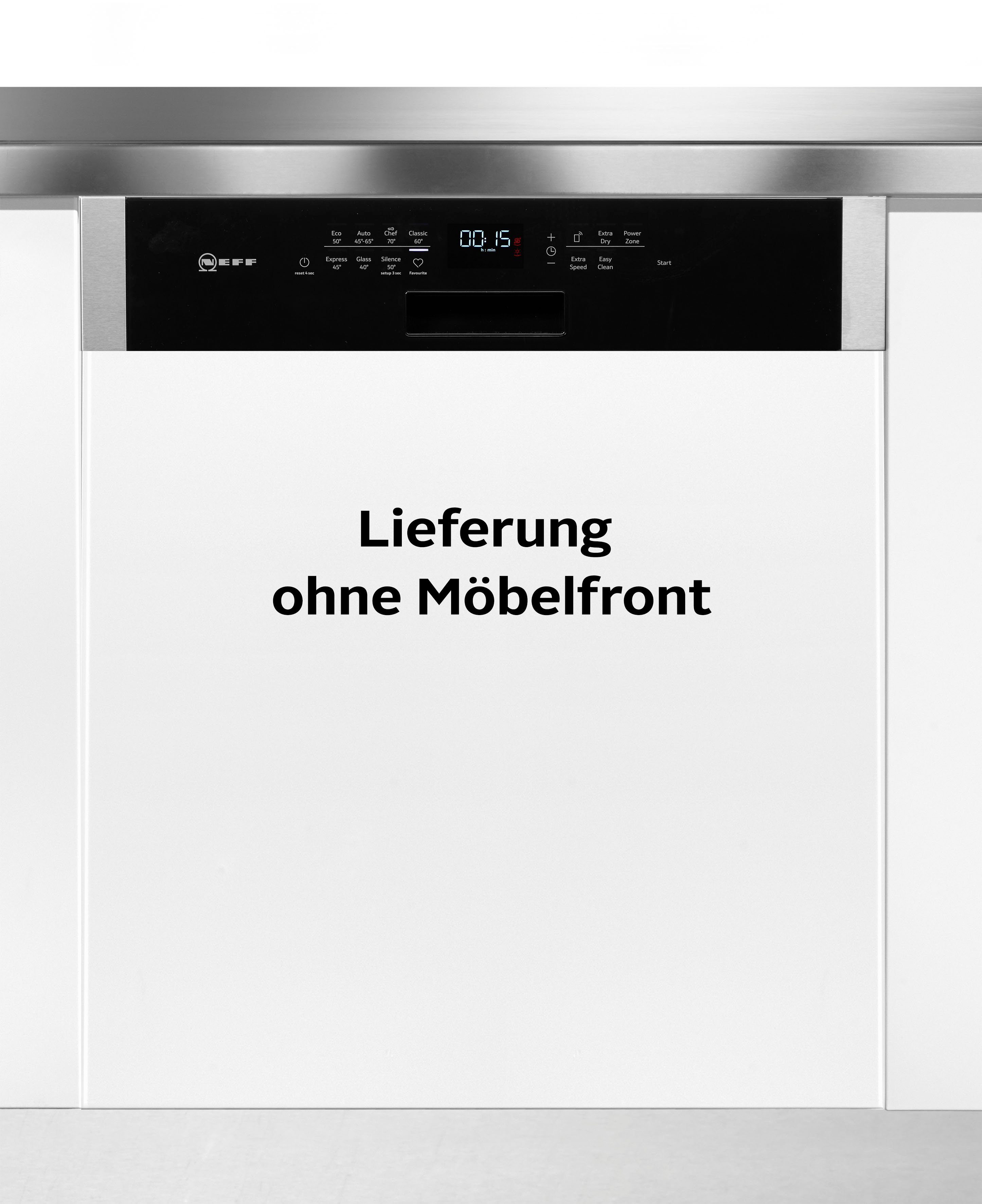 NEFF teilintegrierbarer Geschirrspüler, S147EAS39E, 13 Maßgedecke